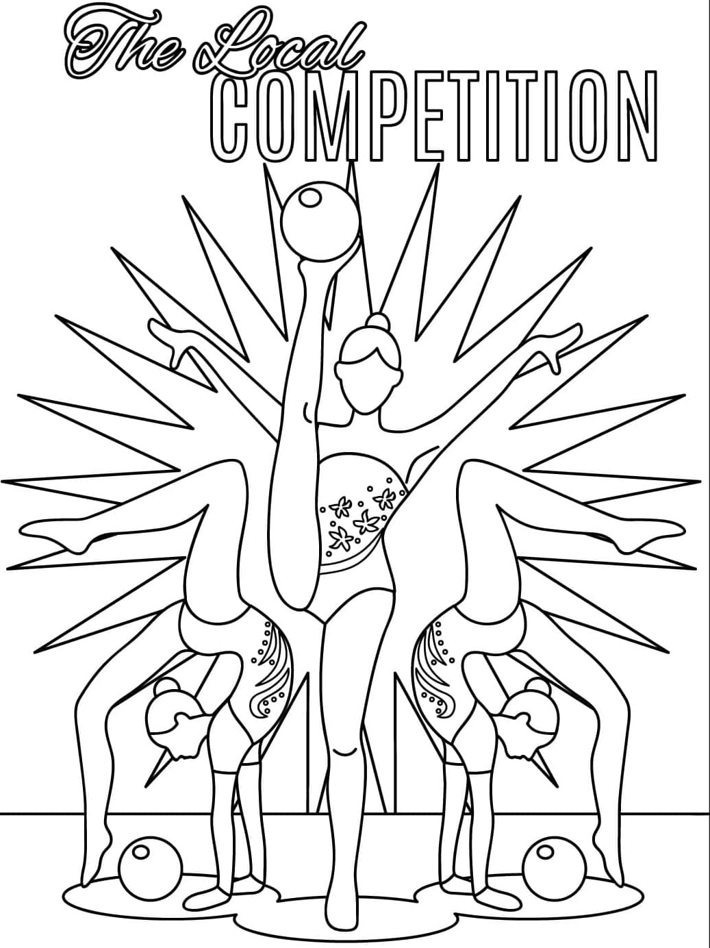 ระบายสี การแข่งขันยิมนาสติก