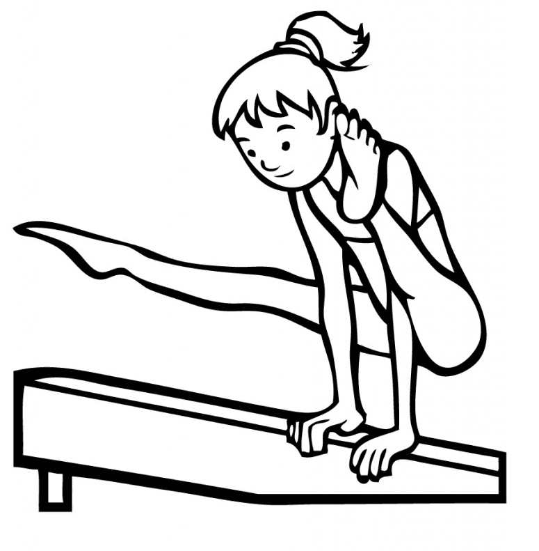 ระบายสี การแสดงยิมนาสติกกระโดดน้ำ