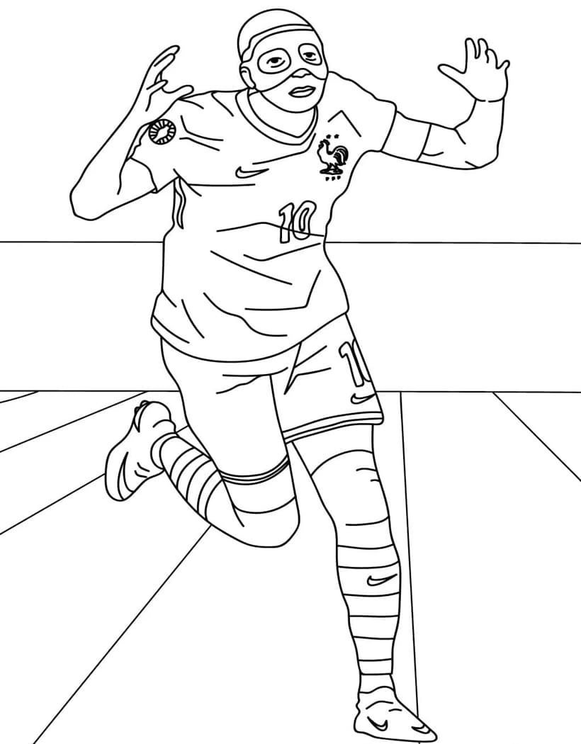 ระบายสี คีเลียน เอ็มบัปเป้ ฉลองประตู