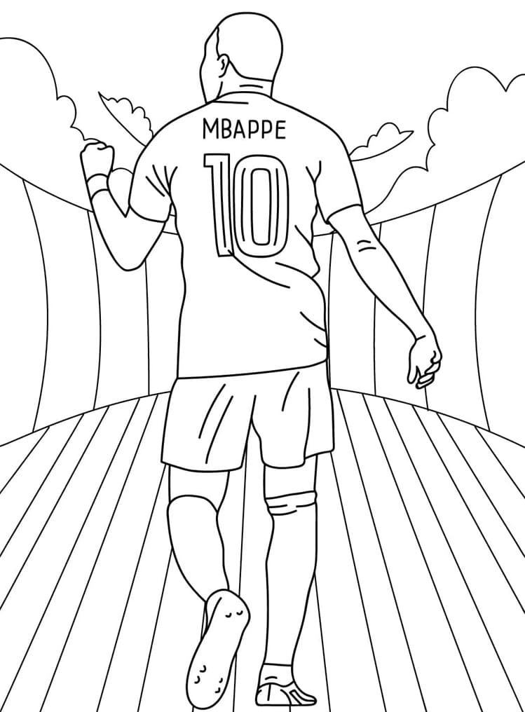 ระบายสี คีเลียน เอ็มบัปเป้ เดินไปข้างหน้า