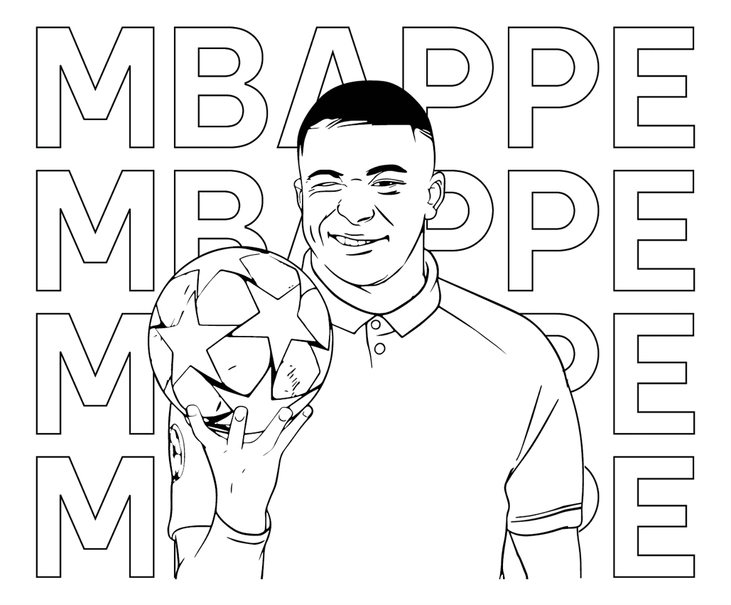 ระบายสี คีเลียน เอ็มบัปเป้ ฝรั่งเศส