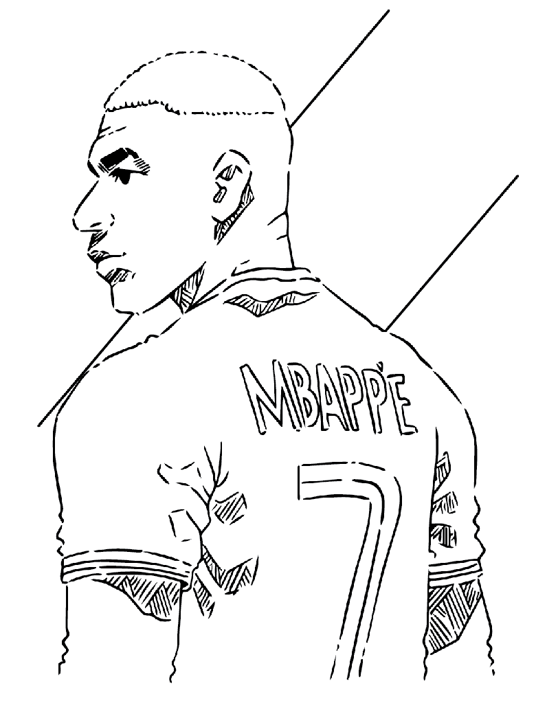 ระบายสี คีเลียน เอ็มบัปเป้ นักฟุตบอล