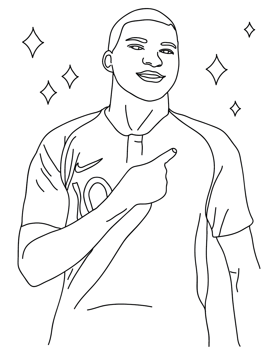 ระบายสี คีเลียน เอ็มบัปเป้ พิมพ์ได้ฟรี