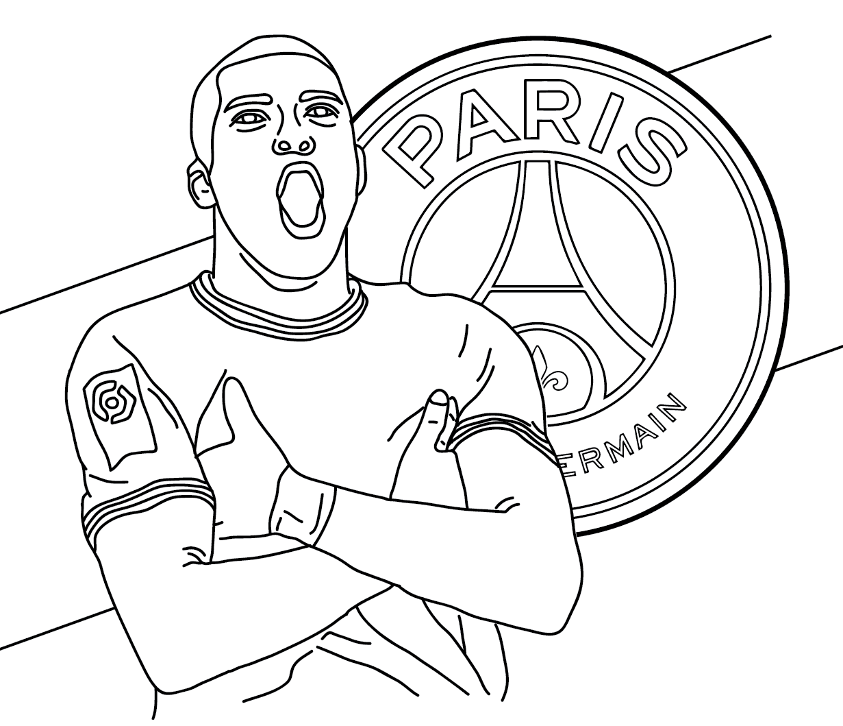 ระบายสี คีลิยัน เอ็มบัปเป้ จากปารีส แซงต์ เยอรมัน