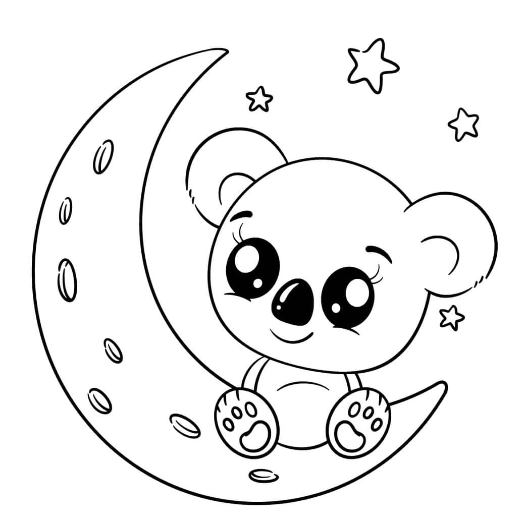 ระบายสี โคอาล่าบนดวงจันทร์