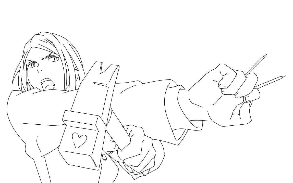 ระบายสี คุกิซากิ โนบาระ จาก จูจุสึจากไคเซ็น