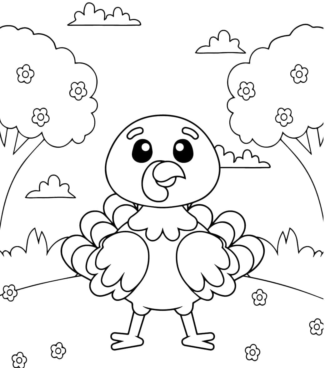 ระบายสี ไก่งวงง่ายๆ