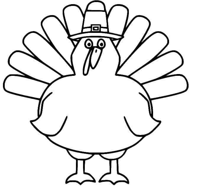 ระบายสี ไก่งวงที่พิมพ์ได้ฟรี