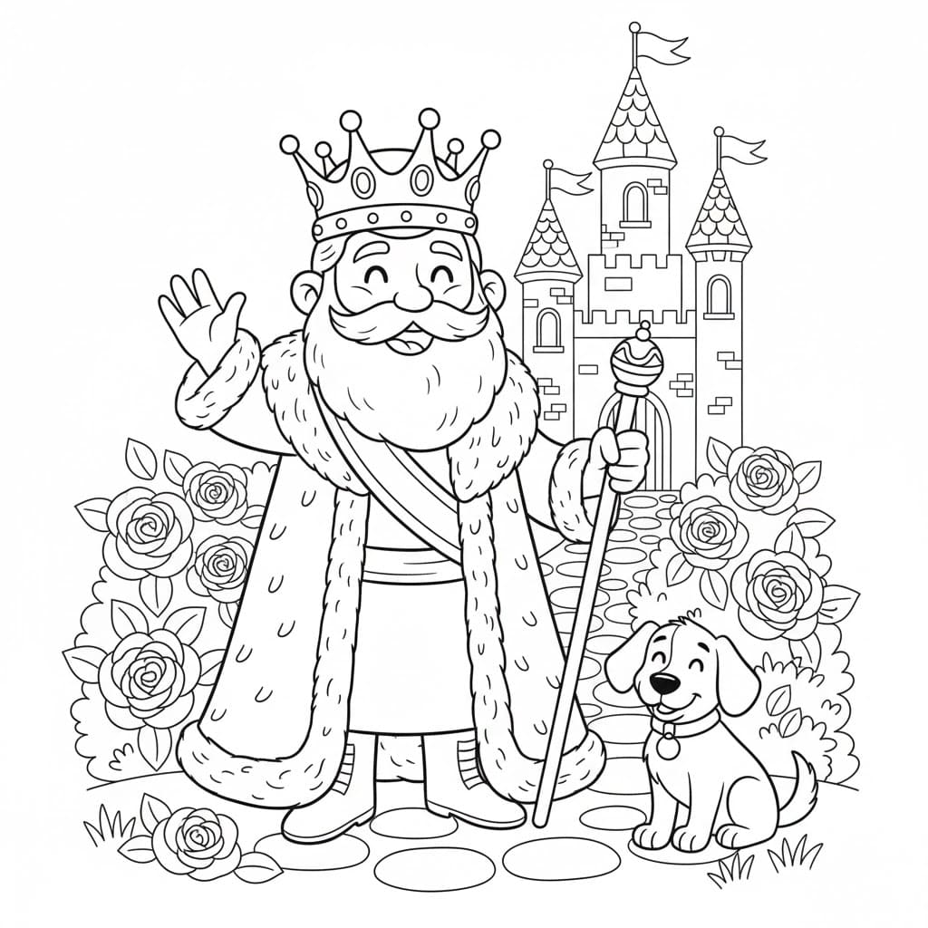 ระบายสี กษัตริย์กล่าวทักทาย