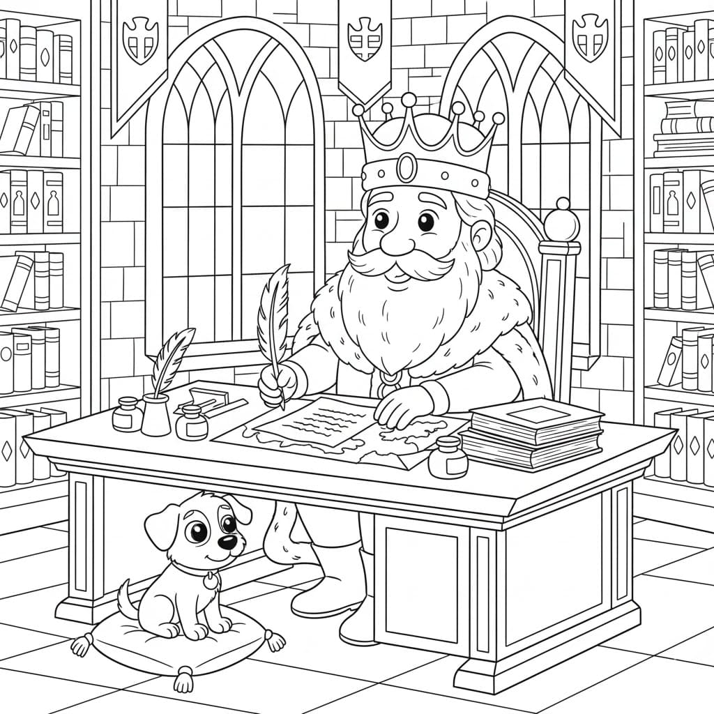 ระบายสี กษัตริย์ทำงานหนัก