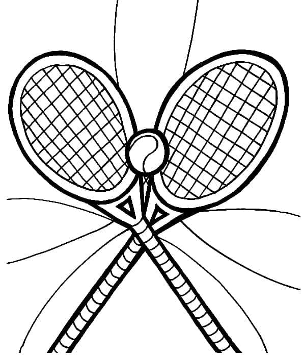 ระบายสี ลูกเทนนิสและไม้เทนนิส