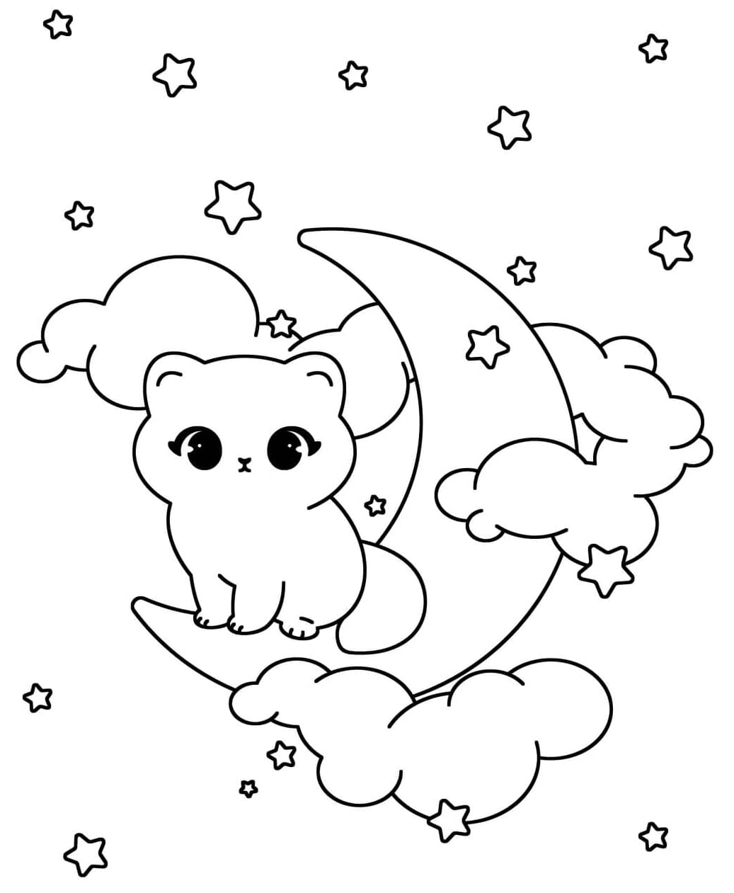 ระบายสี แมววิเศษน่ารักบนดวงจันทร์