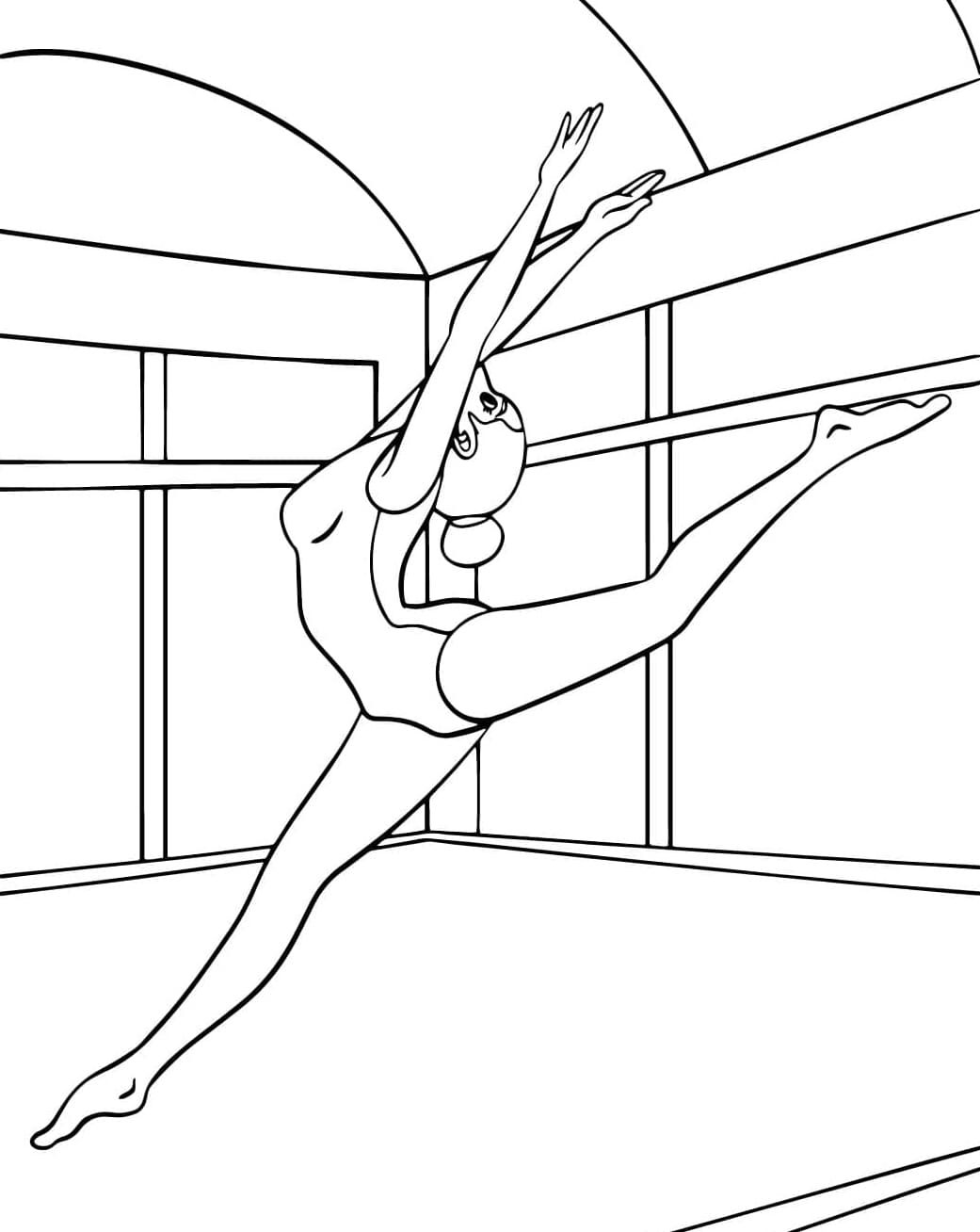 ระบายสี นักกายกรรม เต้นรำ บัลเล่ต์