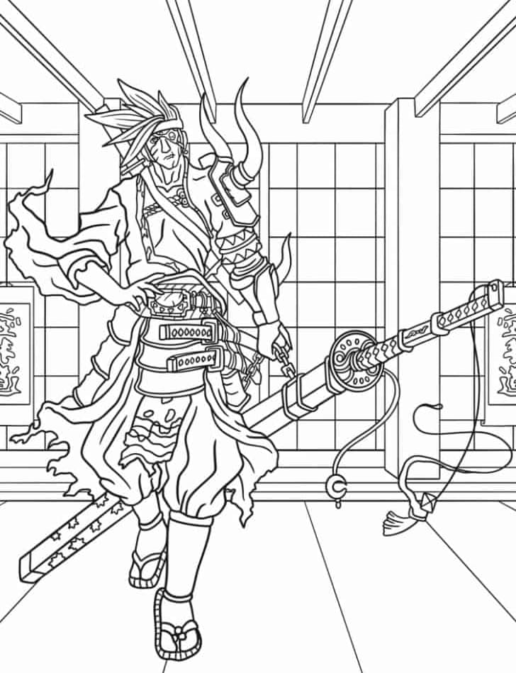 ระบายสี นักสู้ซามูไรเก็นจินินจา