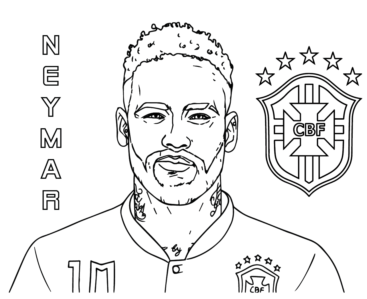 ระบายสี เนย์มาร์ บราซิล