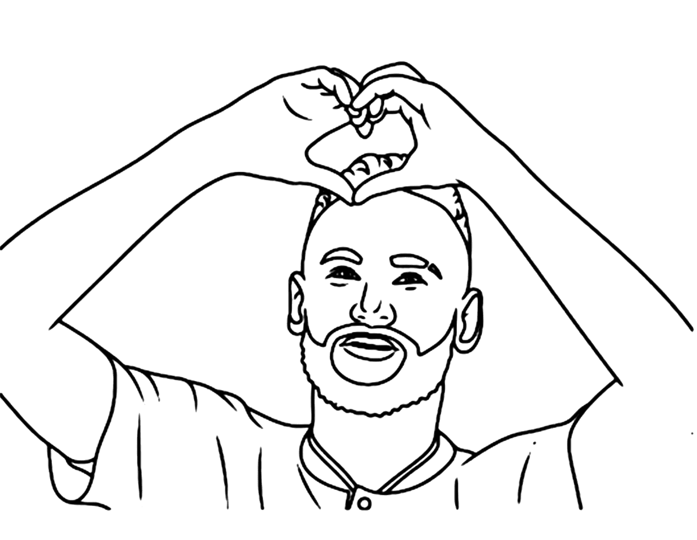 ระบายสี เนย์มาร์มีหัวใจ