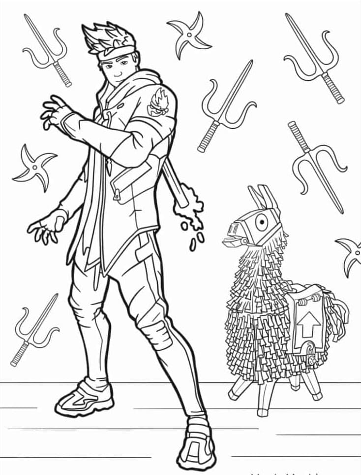 ระบายสี นินจากับลามะ