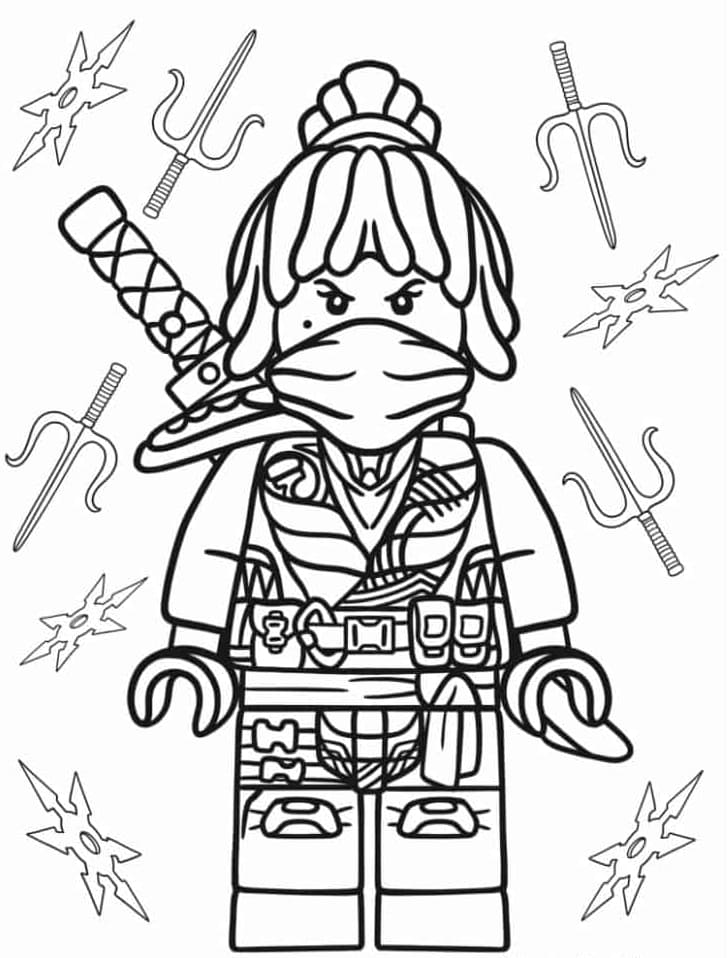 ระบายสี นินจาเลโก้หญิง