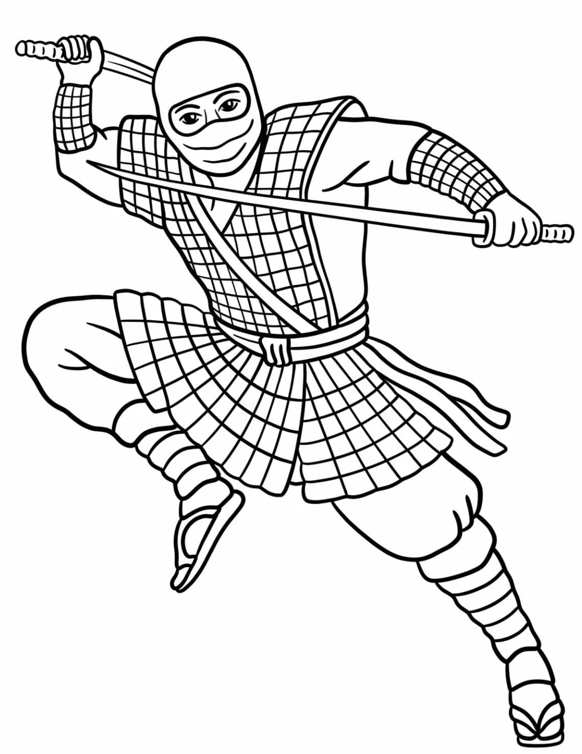 ระบายสี นินจาง่ายๆ ด้วยดาบในการต่อสู้