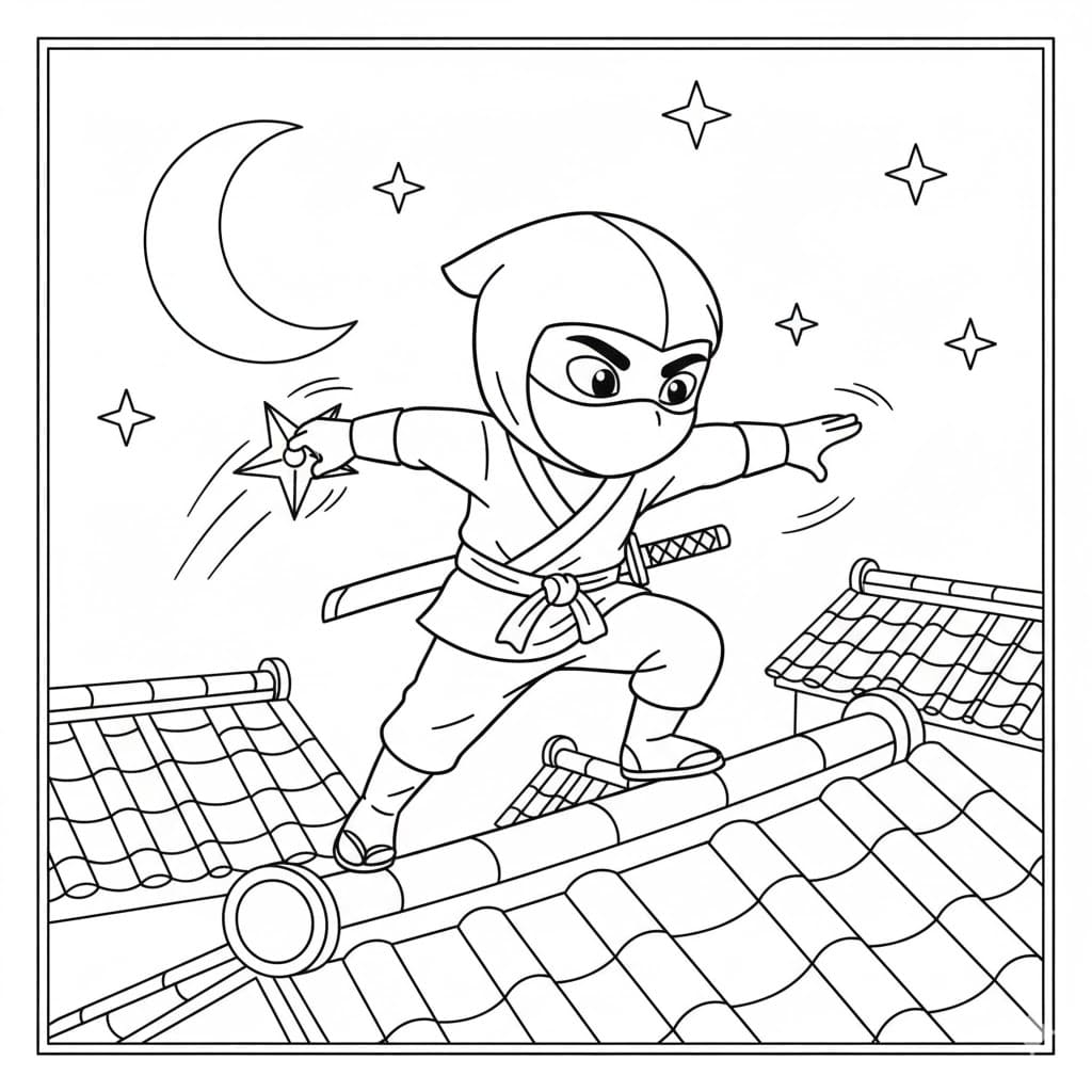 ระบายสี นินจา