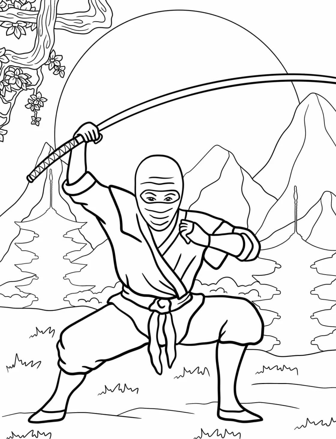 ระบายสี นินจาผู้ดุร้ายในภูเขา