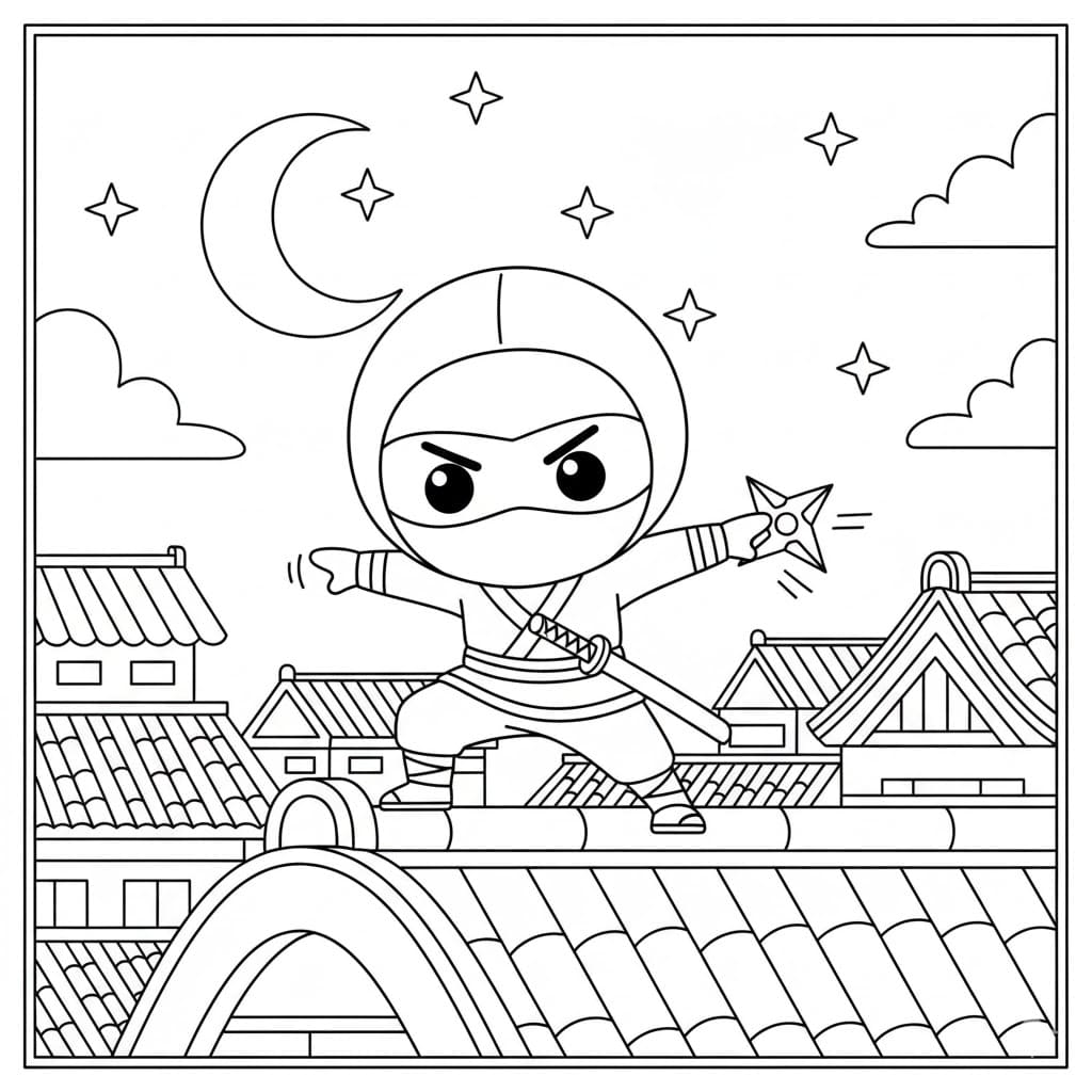 ระบายสี นินจาที่พิมพ์ได้