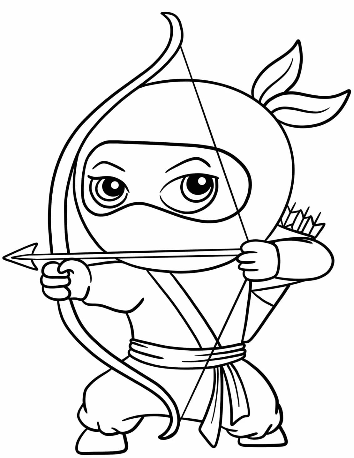 ระบายสี นินจายิงธนู