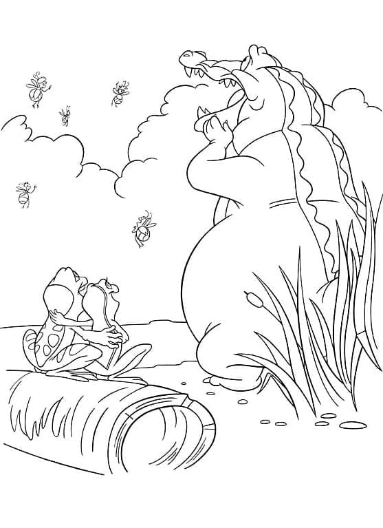 ระบายสี ภาพเจ้าหญิงกับกบ