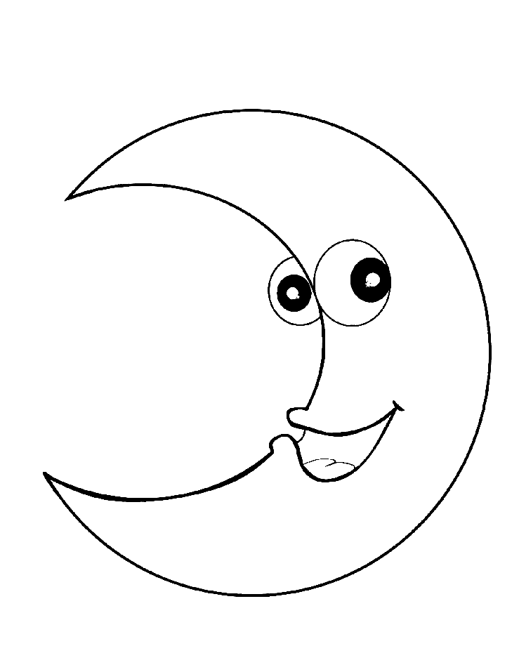 ระบายสี พระจันทร์เสี้ยวยิ้ม