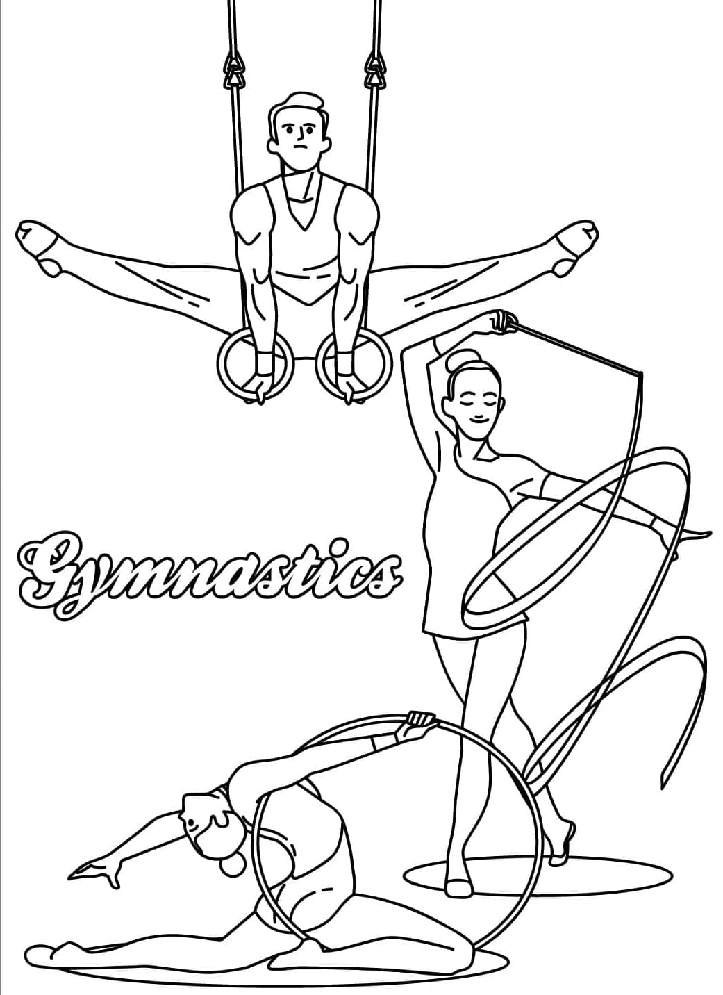 ระบายสี โปสเตอร์ยิมนาสติก