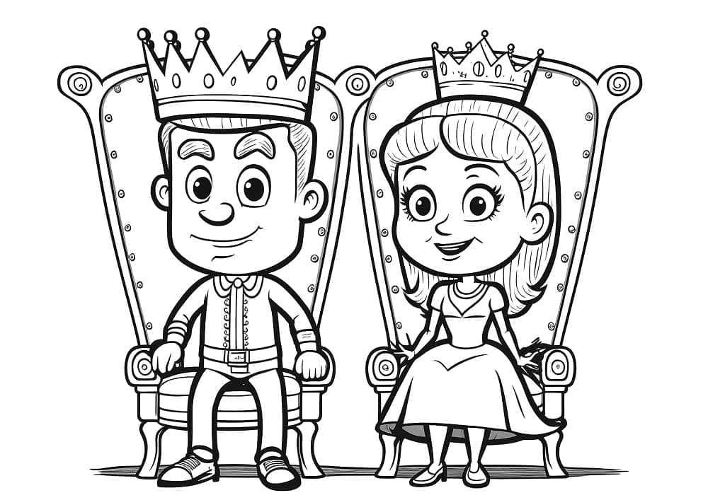 ระบายสี ราชาและราชินีตัวน้อย