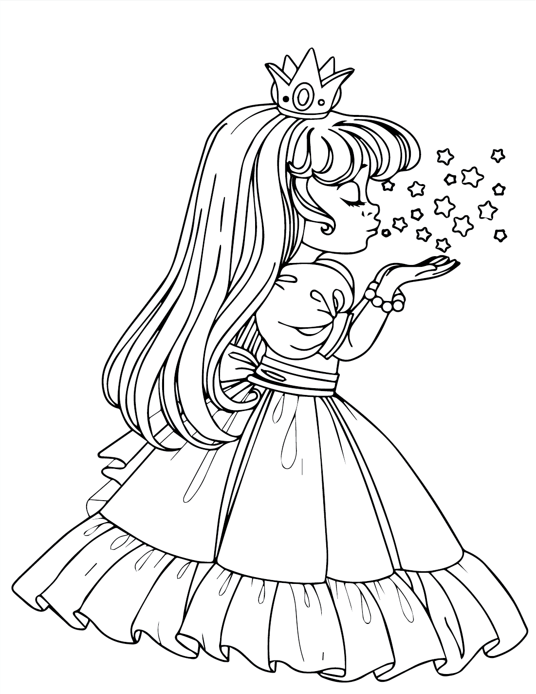 ระบายสี ราชินีน้อยฟรี