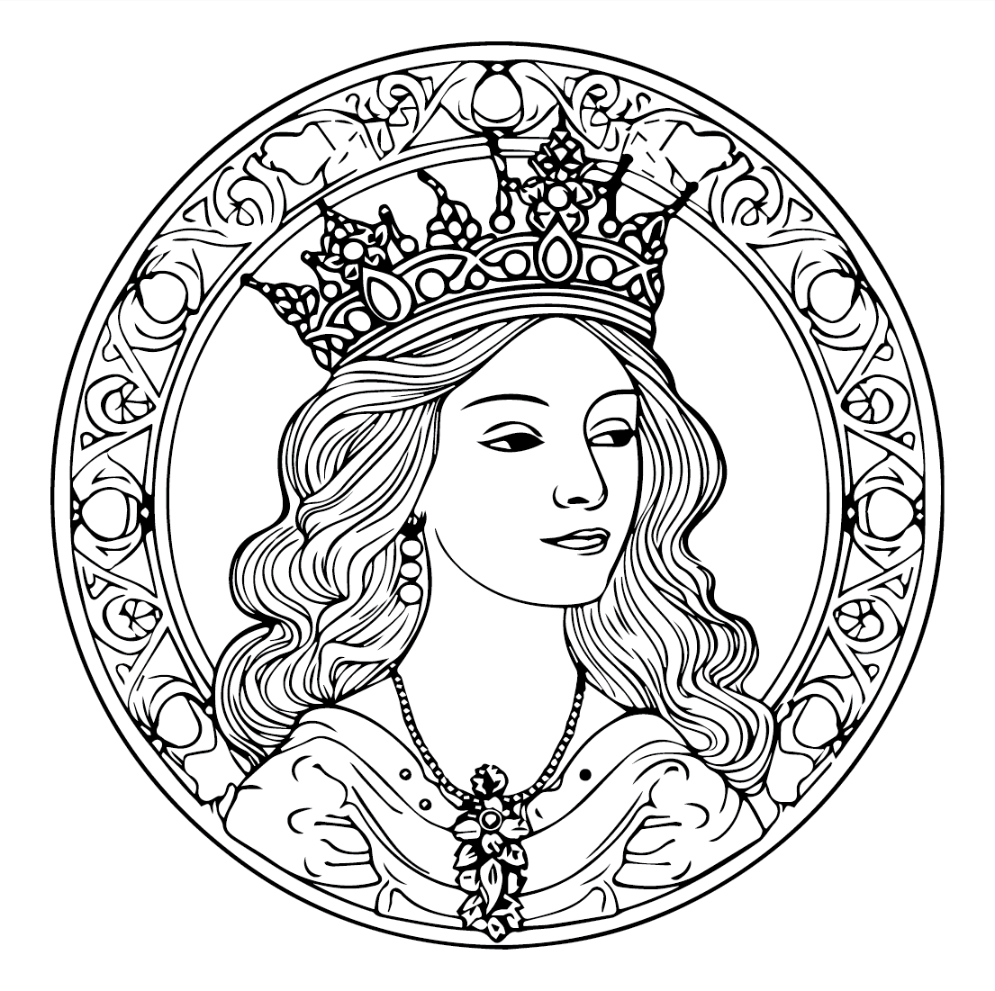 ระบายสี ราชินีที่พิมพ์ได้