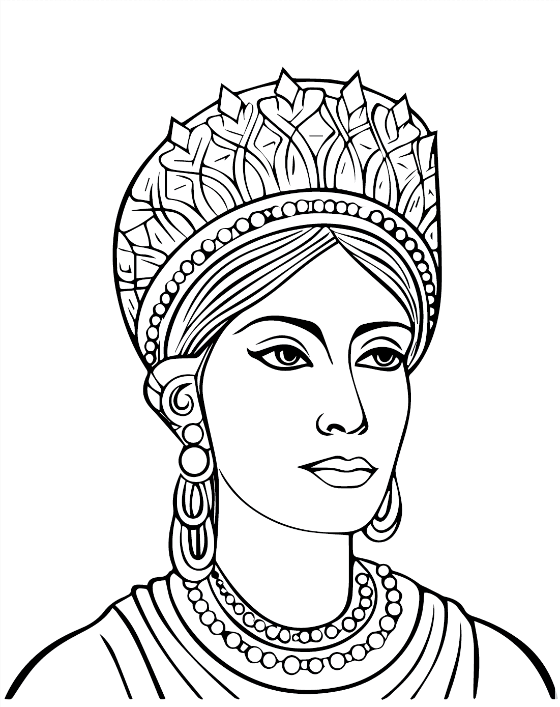 ระบายสี ราชินีอิสระแบบเรียบง่าย