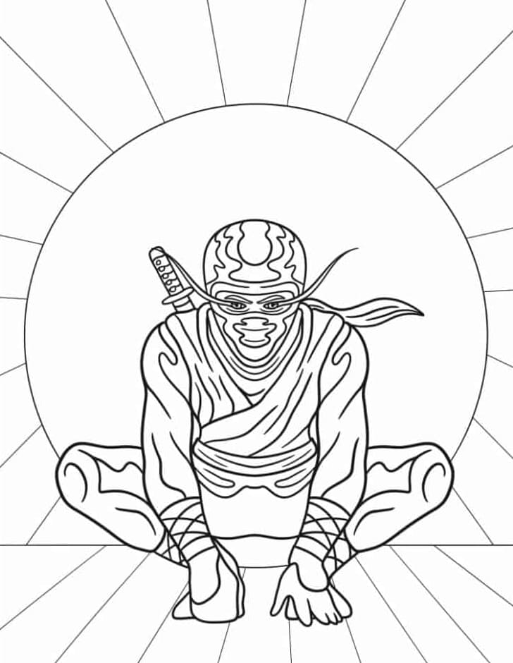 ระบายสี รายละเอียดนินจาหมอบต่ำ