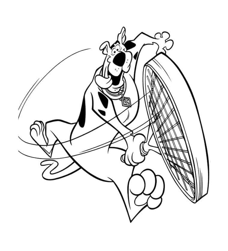 ระบายสี สคูบี้ดูเล่นเทนนิส