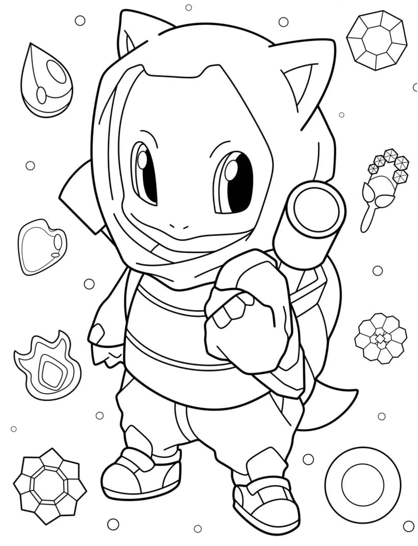 ระบายสี เซนนิกาเมะน่ารัก