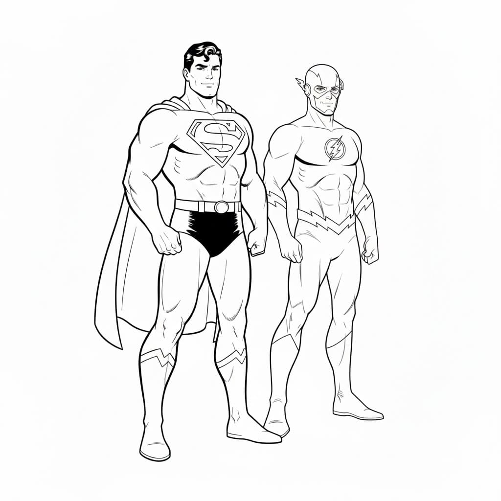 ระบายสี ซูเปอร์แมนและแฟลช