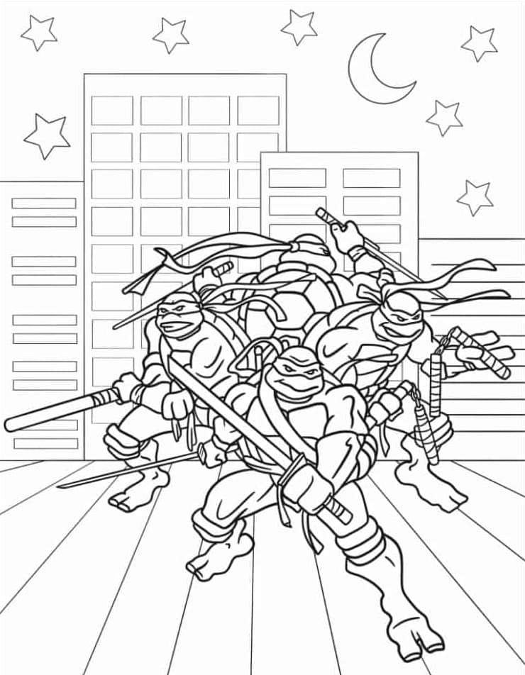 ระบายสี เต่านินจาแห่งนินจา