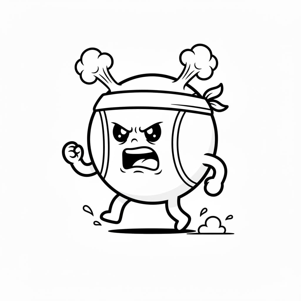 ระบายสี เทนนิสโกรธ