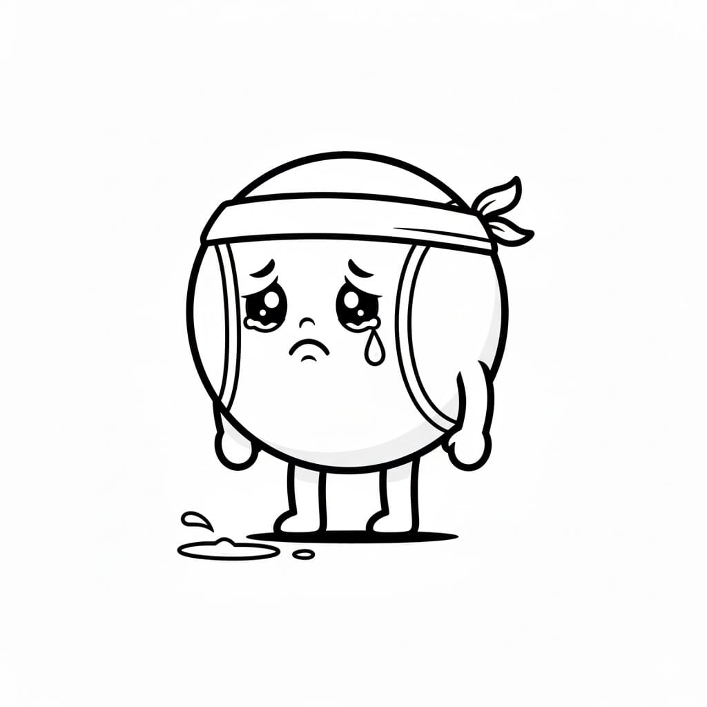 ระบายสี เทนนิสเศร้า