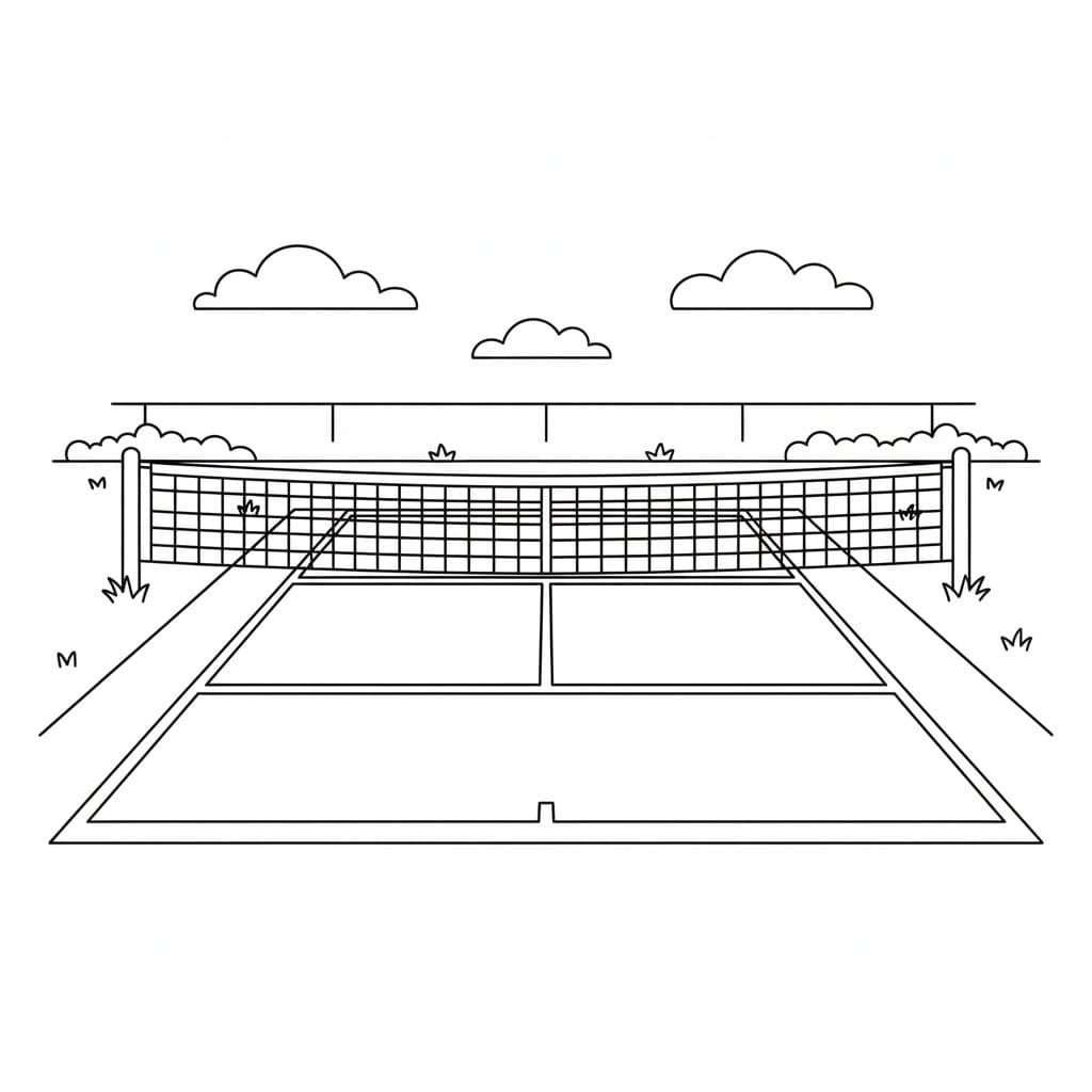 ระบายสี เทนนิสสระว่ายน้ำ