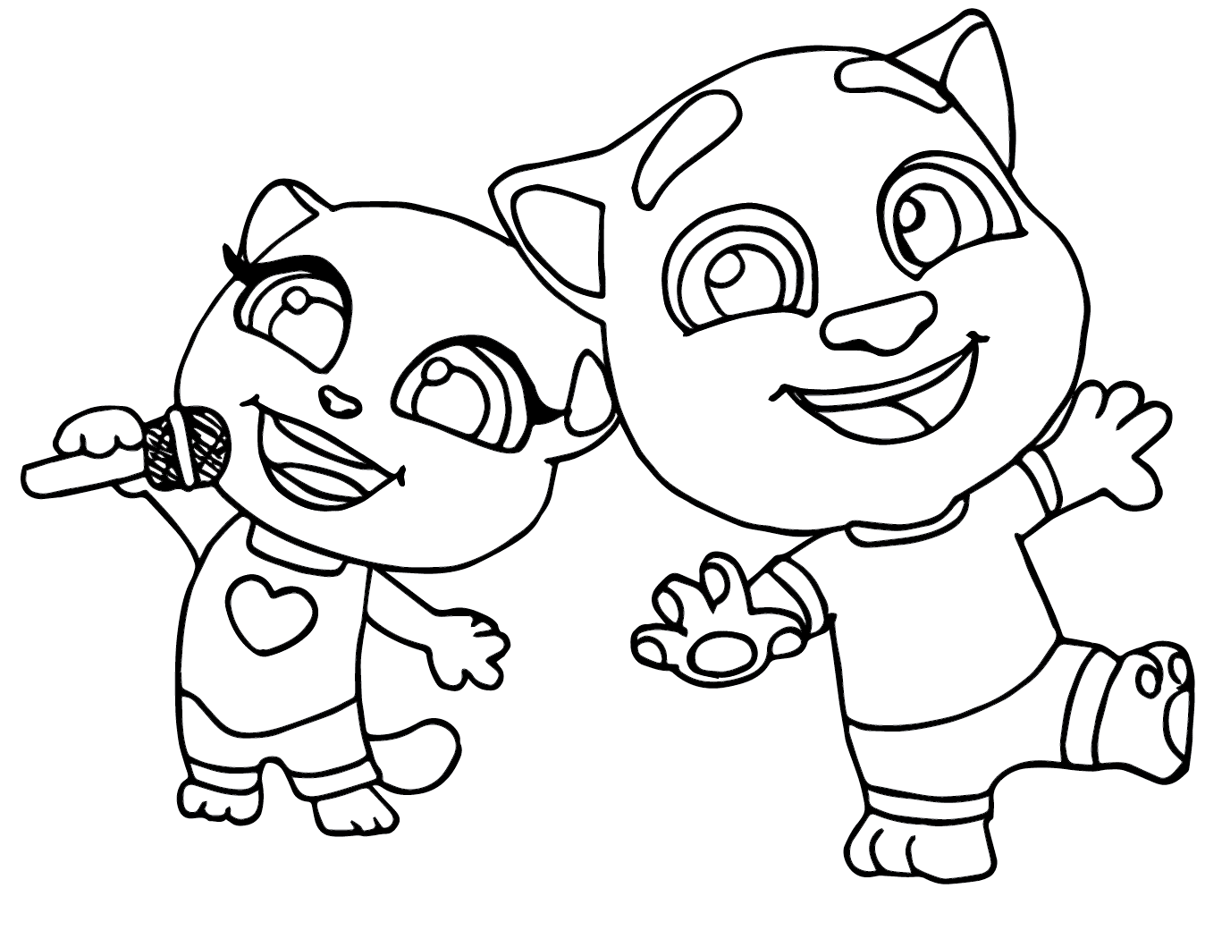 ระบายสี ทอล์คกิ้งทอมและแองเจล่า ซิง