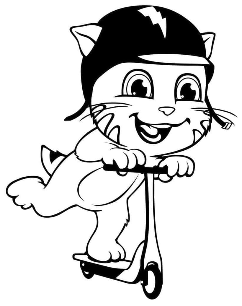 ระบายสี ทอมพูดคุยบนสกู๊ตเตอร์