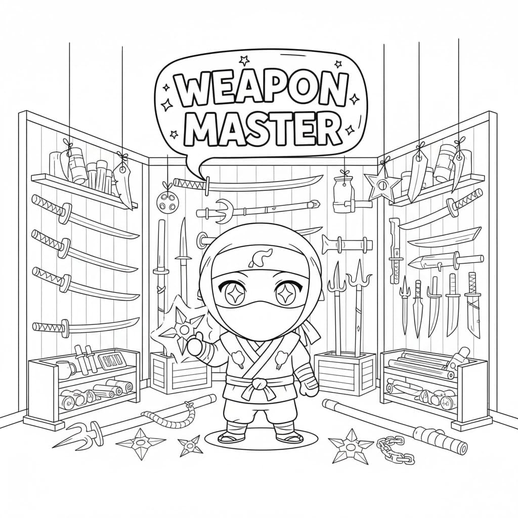 ระบายสี อาวุธนินจา