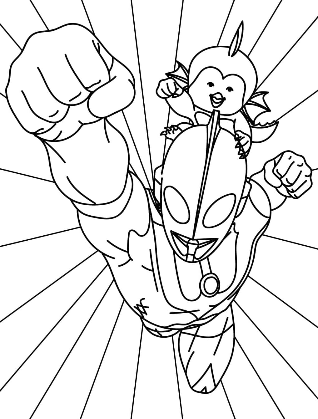 ระบายสี อุลตร้าแมนและเอมิ