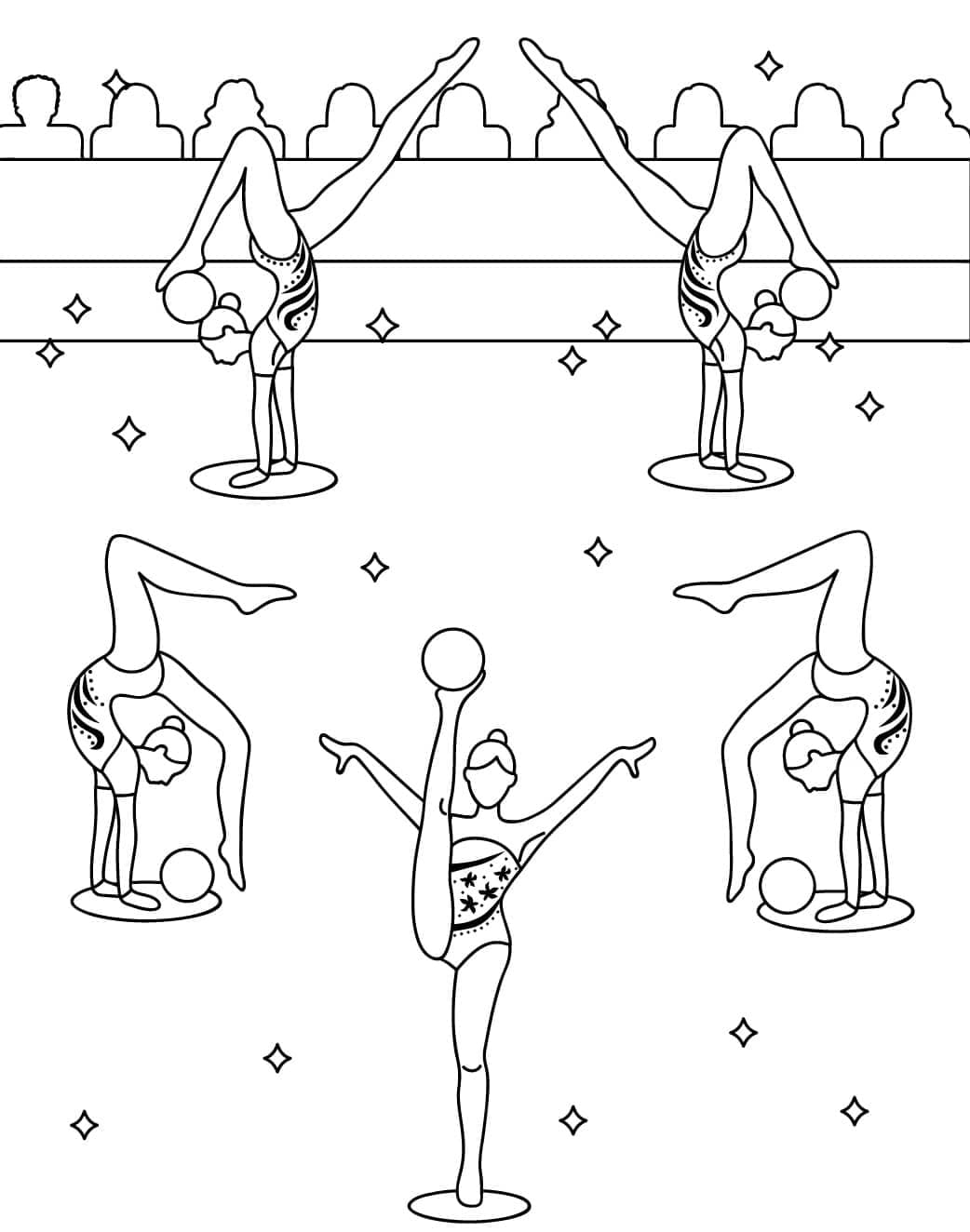 ระบายสี ยิมนาสติกกายกรรม