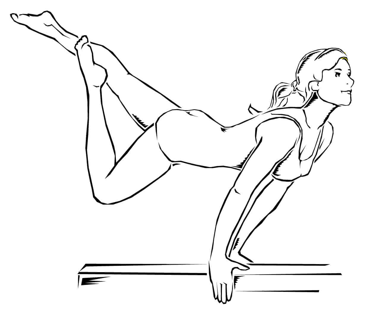 ระบายสี ยิมนาสติกศิลป์แบบคานทรงตัว