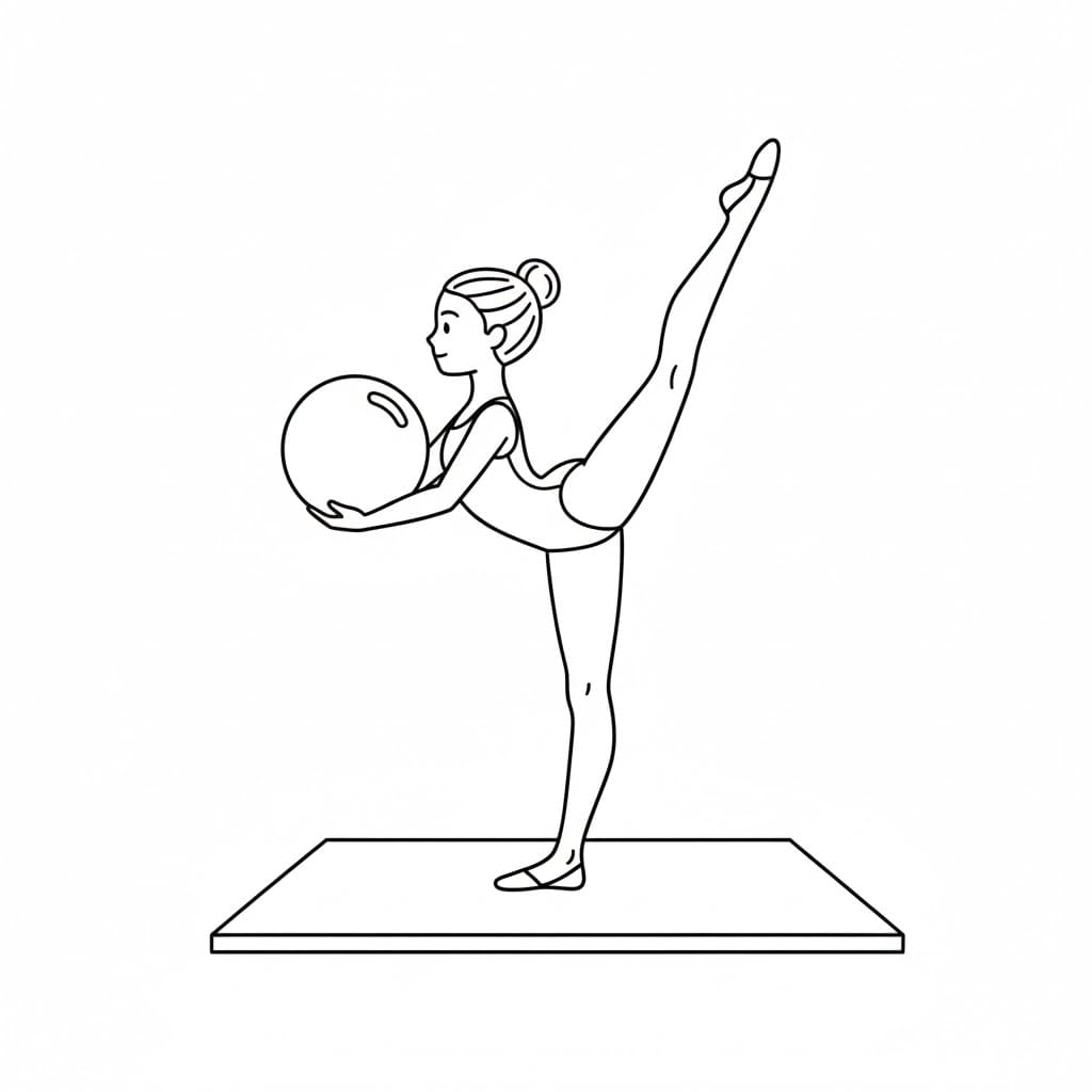 ระบายสี ยิมนาสติกศิลป์แบบปกติ