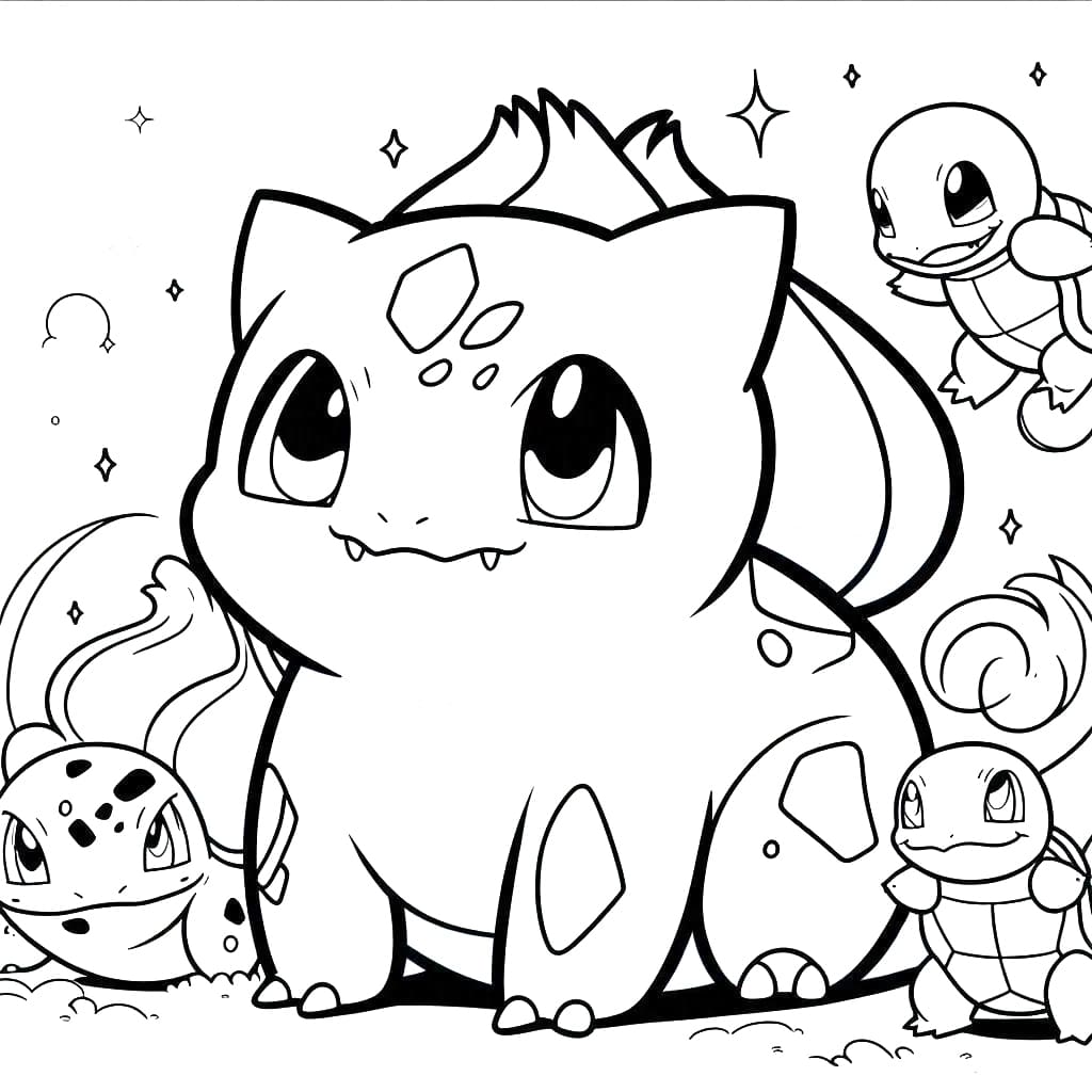 ระบายสี บูลบาซอร์น่ารักมาก